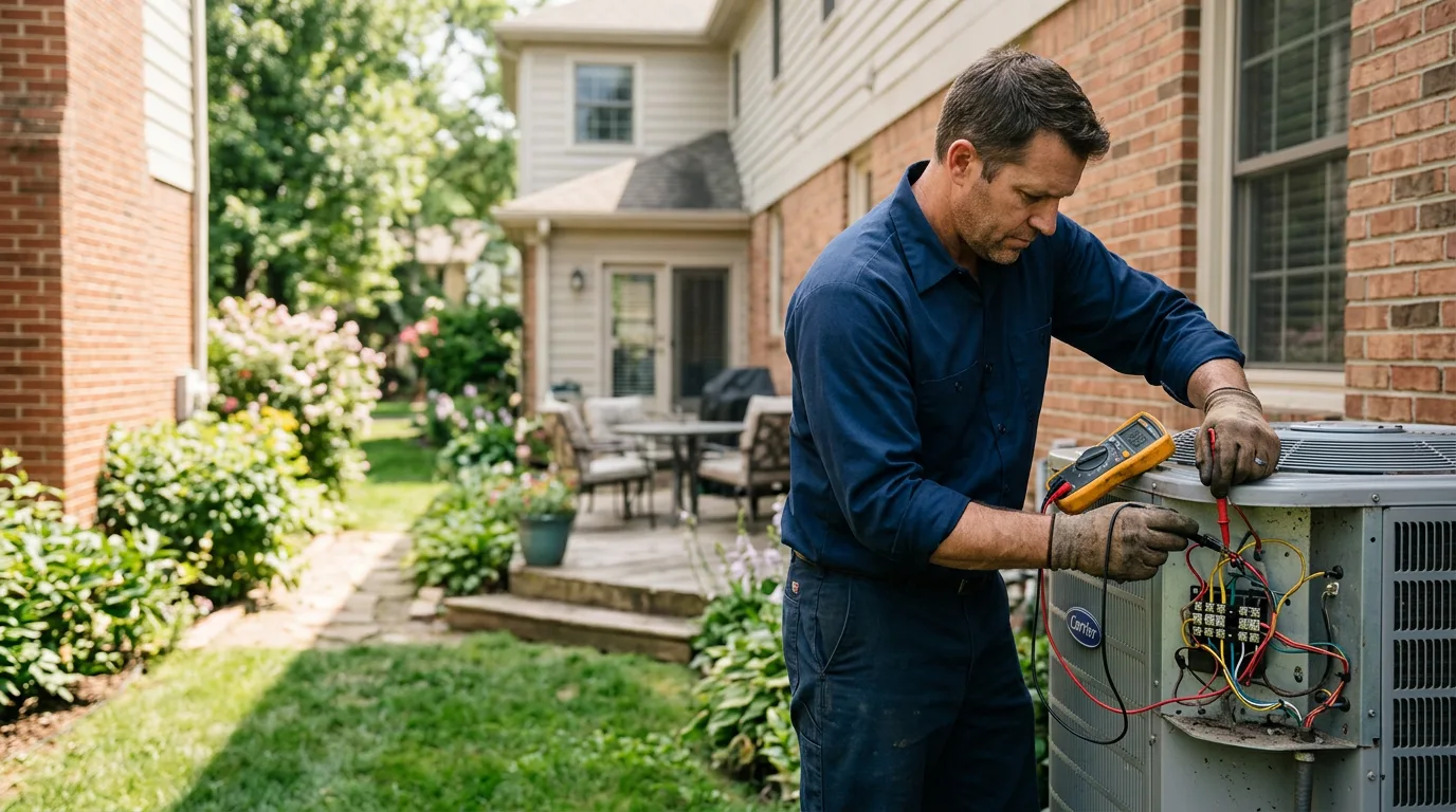 HVAC technician working near Bellevue, IA